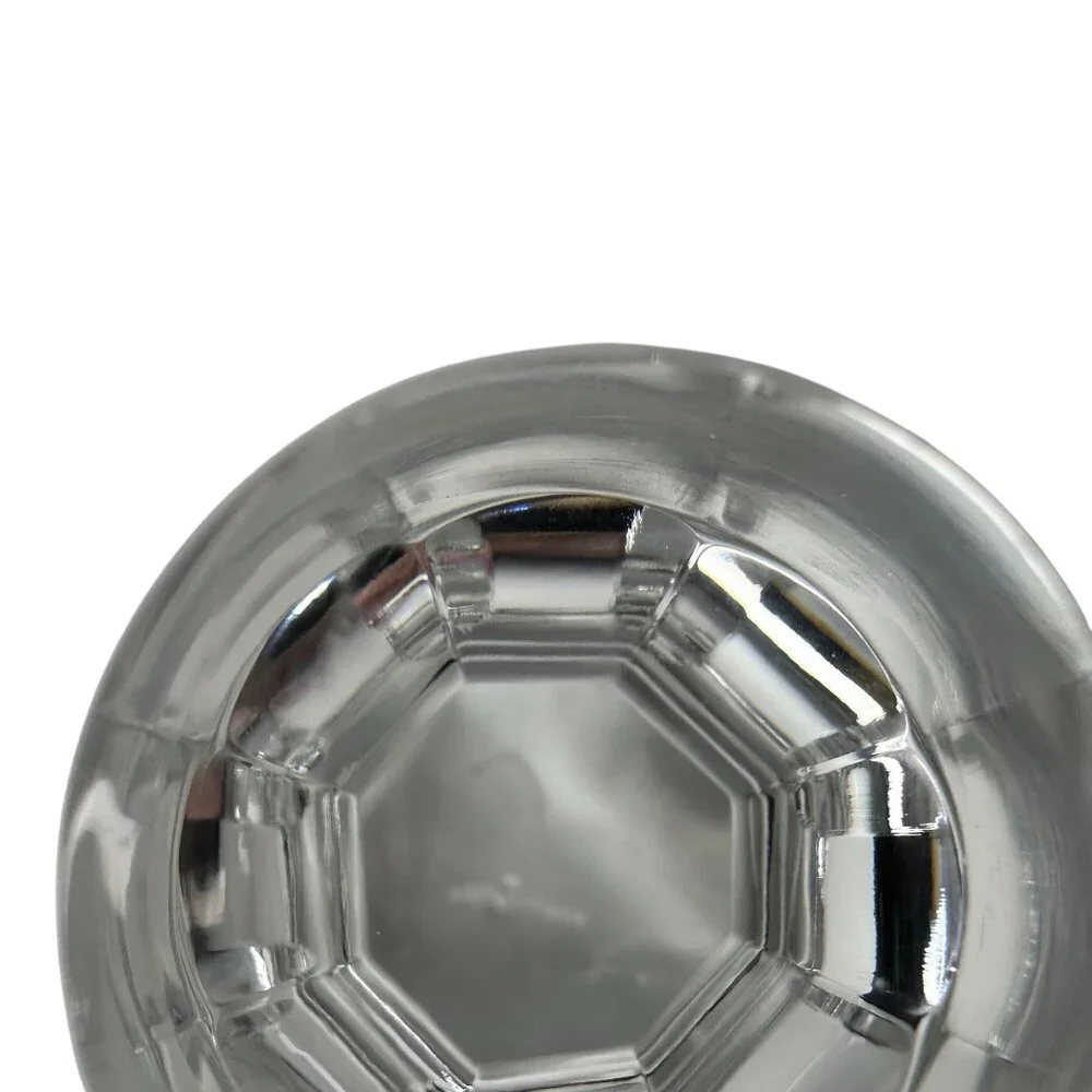 Decanter Crystal Cut Glass European MCM Starburst Diamond Pattern W/ Stopper 13